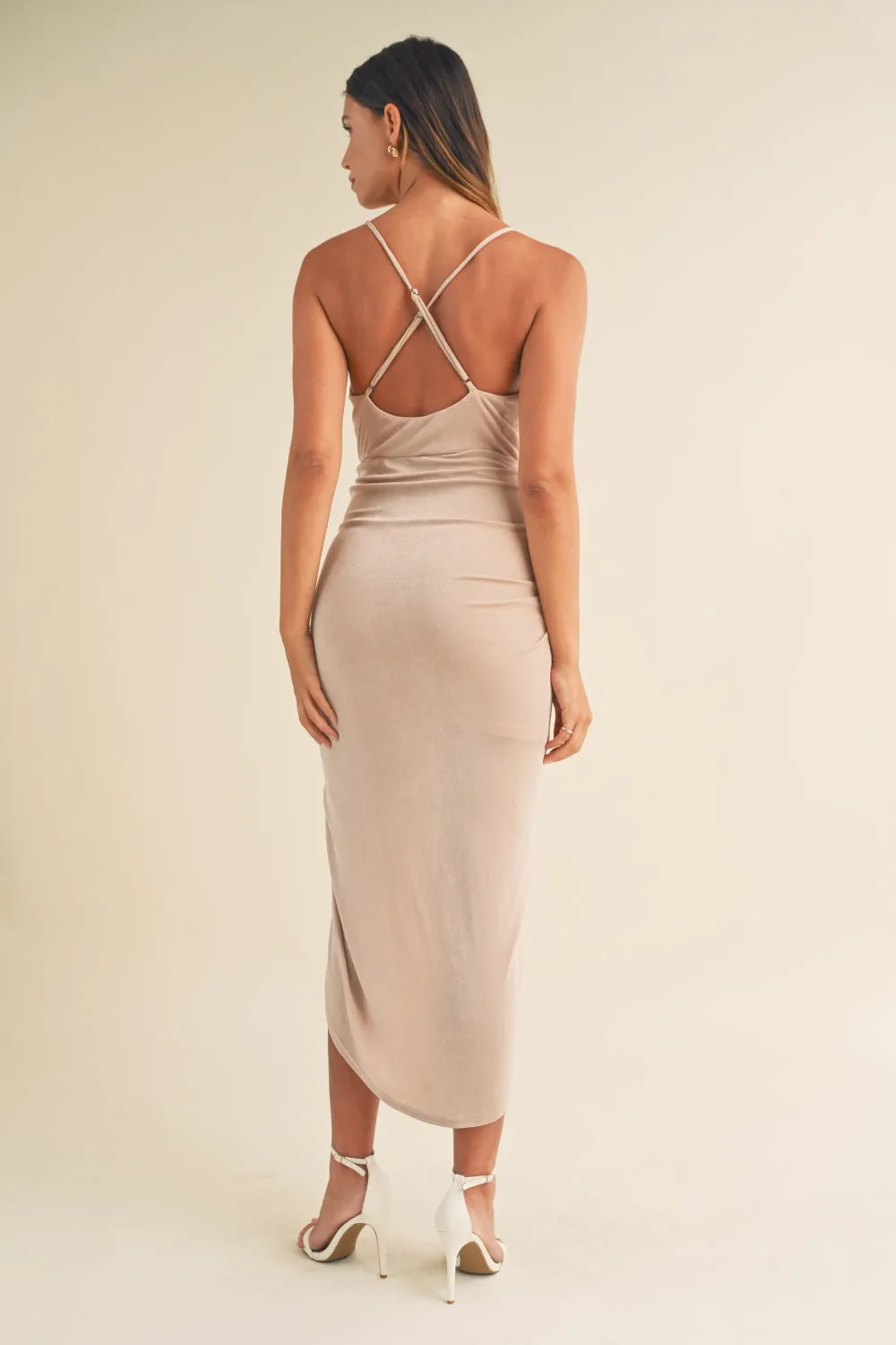 🌟 Mable Draped Detail Cami Midi Dress 🌟