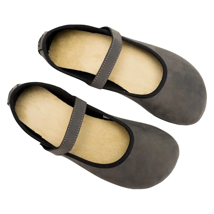 Ahinsa Ananda Barefoot Ballet Flat Grey Nubuck