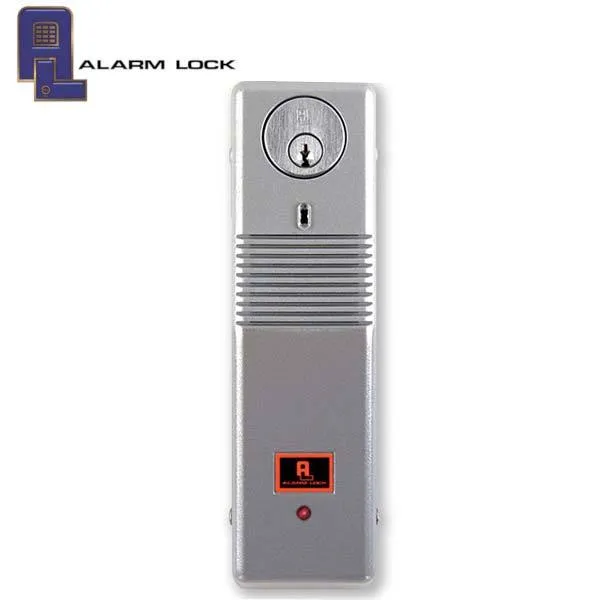 Alarm Lock - PG21-MS - Narrow Stile Surface Mount Door Alarm - Metallic Silver