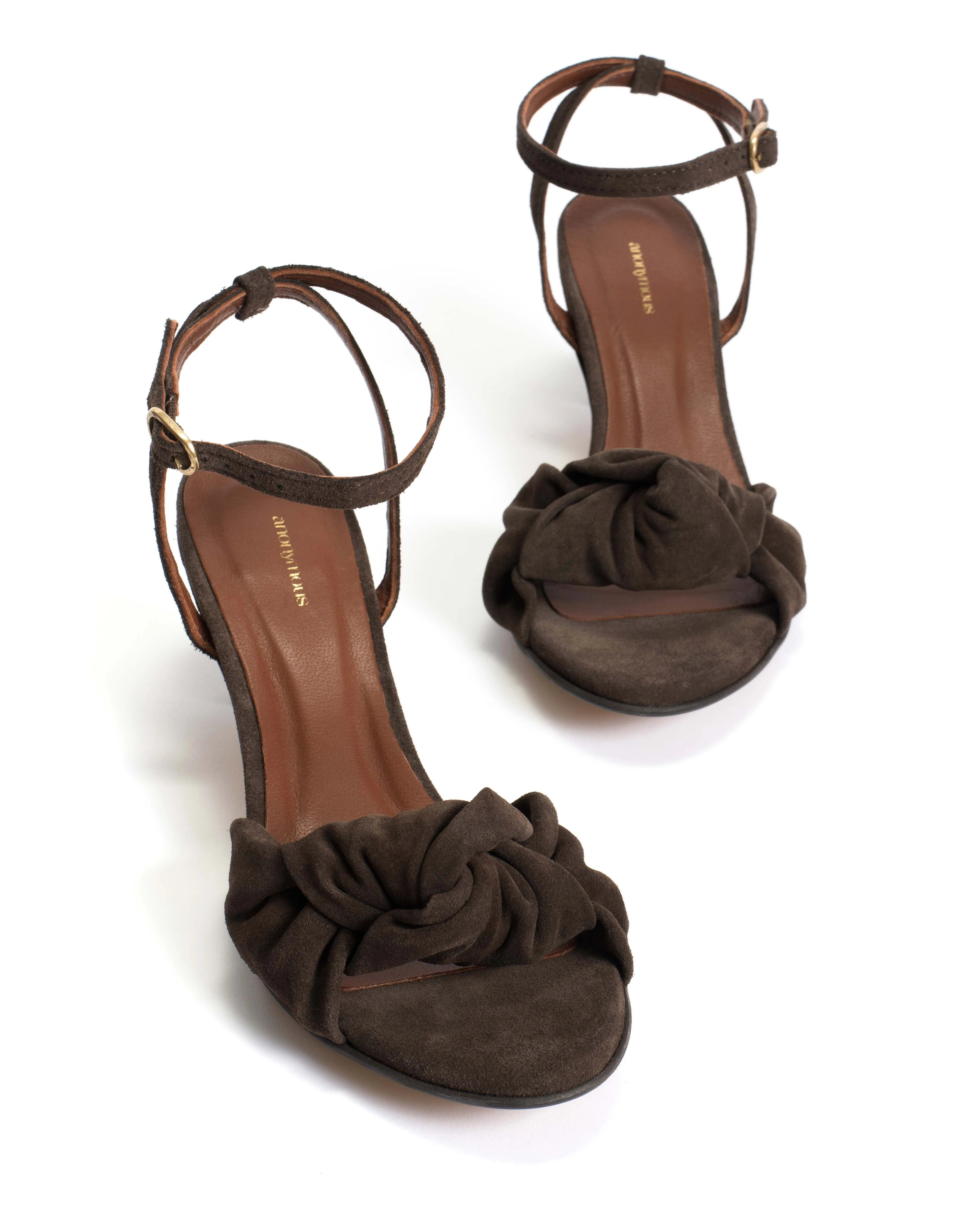 Aliza 50 stiletto Calf suede Coffee brown