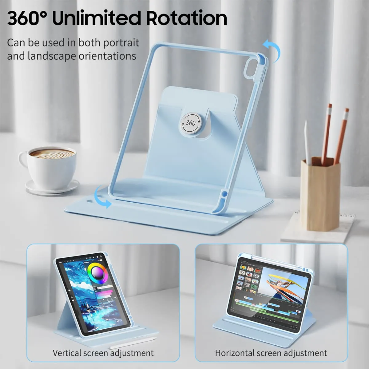 Astral Blue | iPad Series Snap 360° Stand Impact Resistant Case