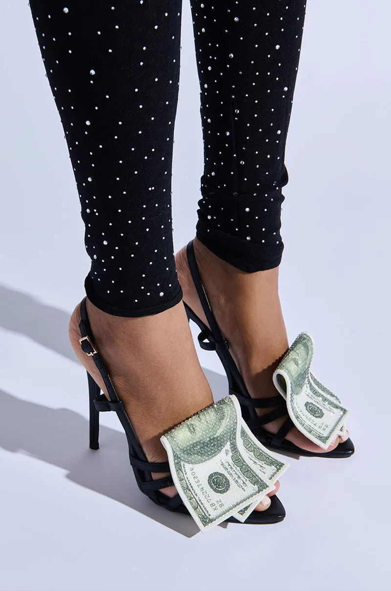 AZALEA WANG BENJAMINS BLACK STILETTO SANDAL