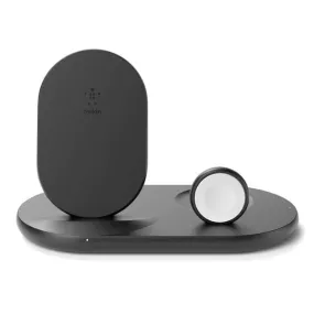 Belkin BoostCharge 3-in-1 Wireless Charger Station for Apple Devices - Black