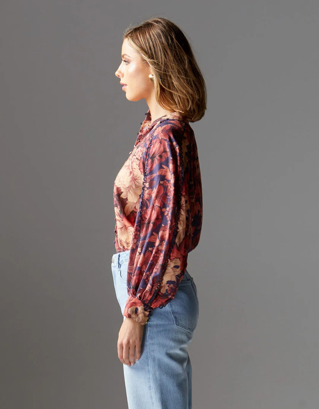 Berry Kiss Blouse - Floral