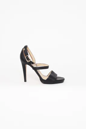 Black Ankle Strap High Heel Sandal