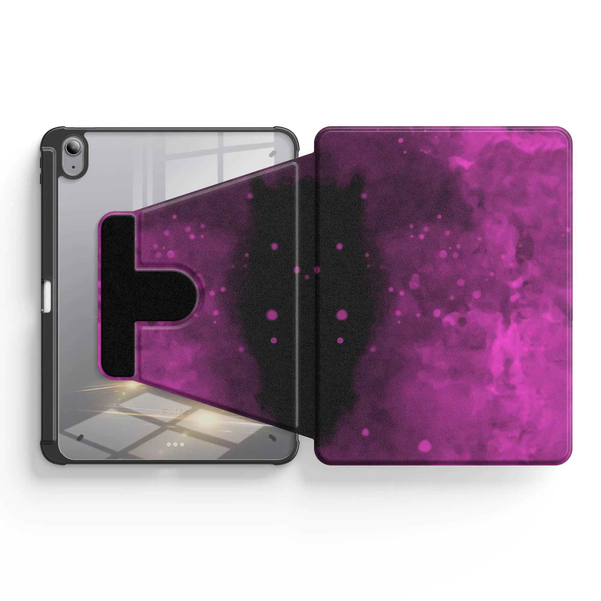 Black Purple | iPad Series Snap 360° Stand Impact Resistant Case