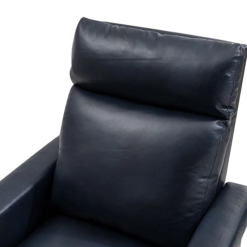 Bona Genuine Leather Power Recliner with Solid Wood Frame