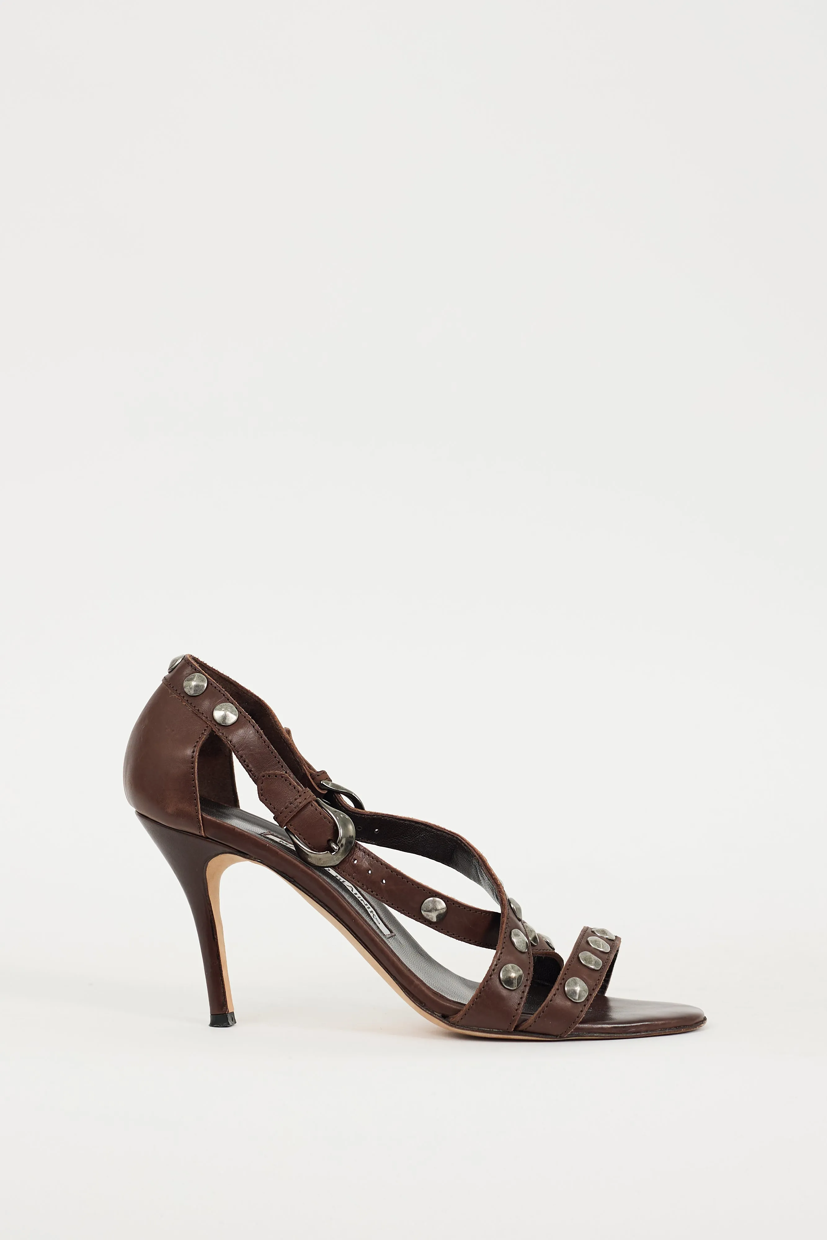 Brown & Silver Leather Ningia Sandal