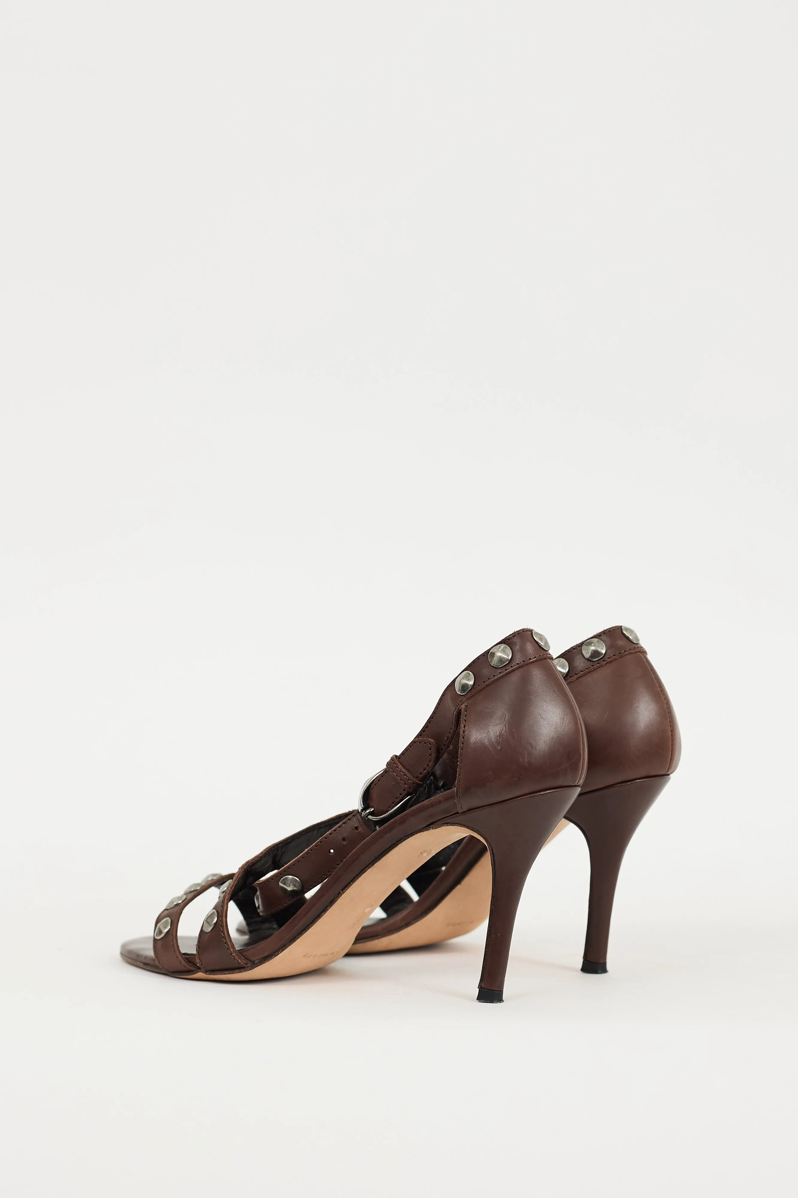 Brown & Silver Leather Ningia Sandal