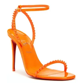 Christian Louboutin So Me Orange Women's Leather Spike Sandals