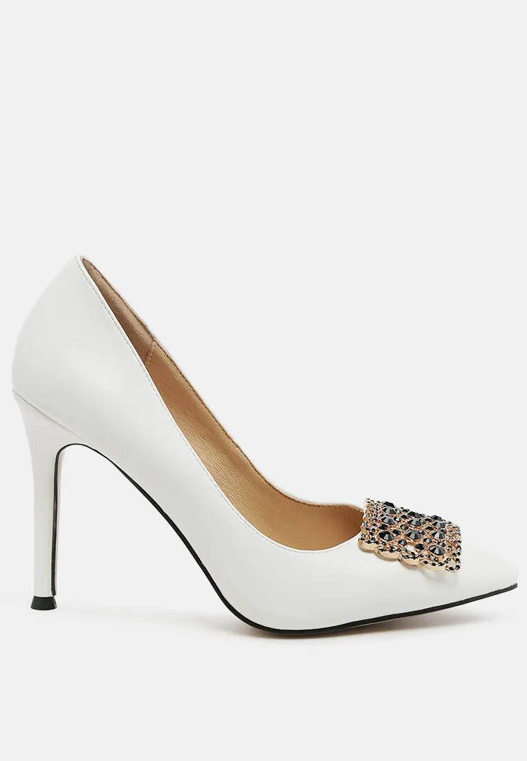 Cirrus Diamante Embellished Brooch Pumps