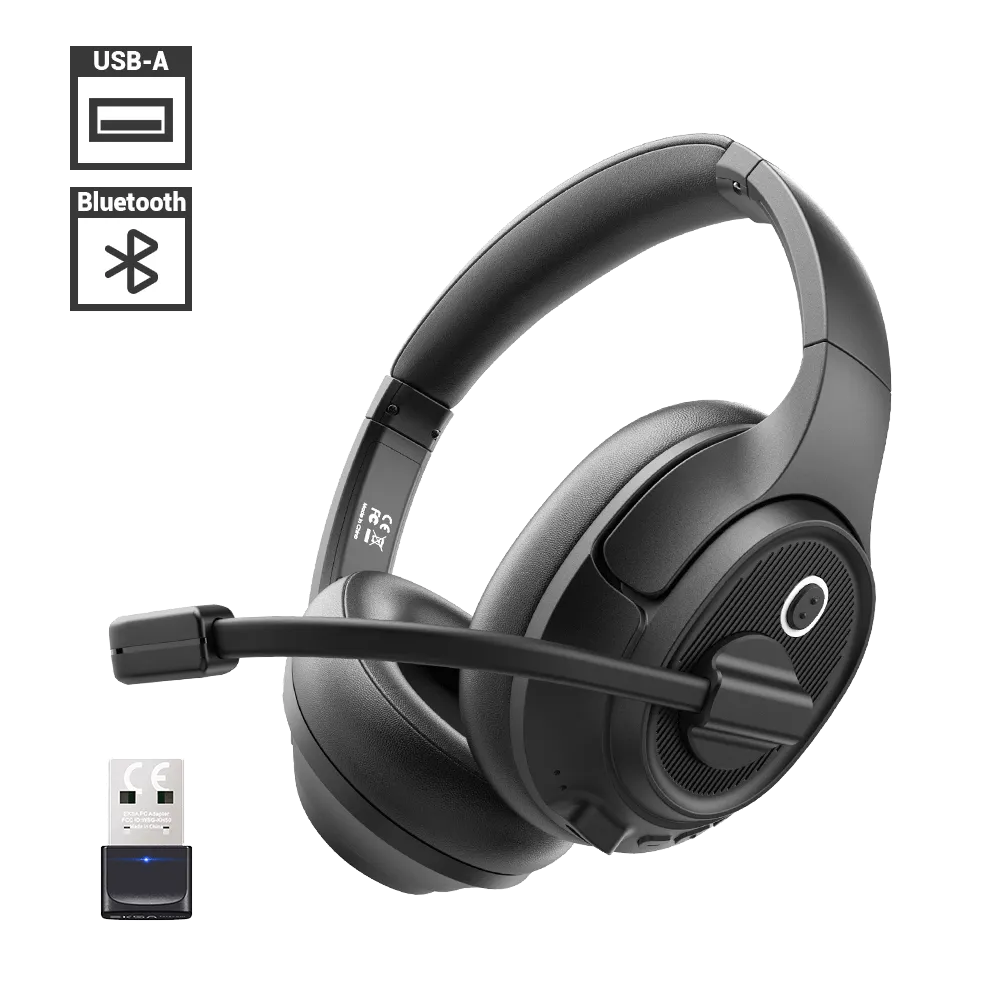 EKSAtelecom® H6 AI-Powered ENC Bluetooth Headset