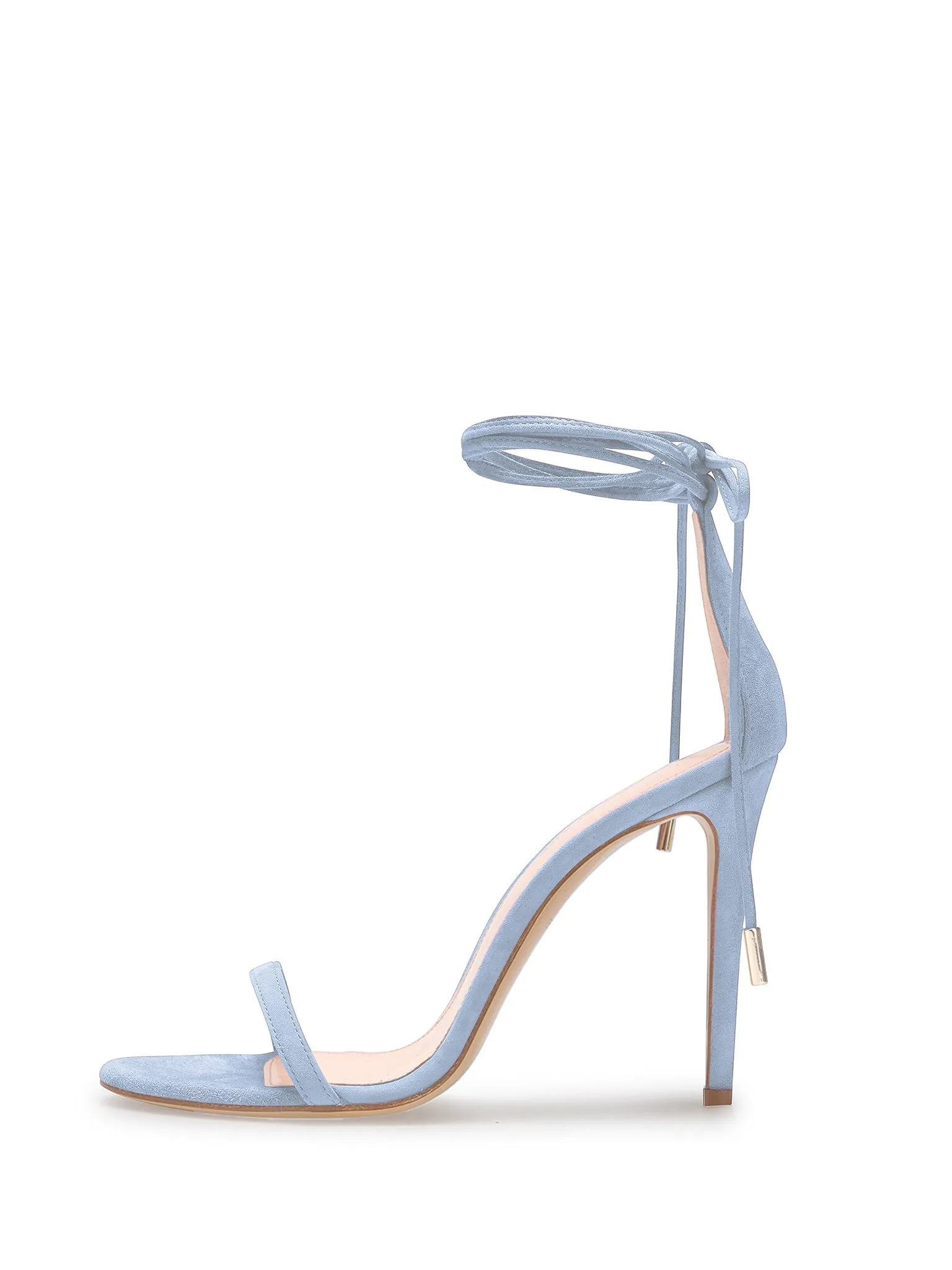 Emma Suede Sandals - Light Blue