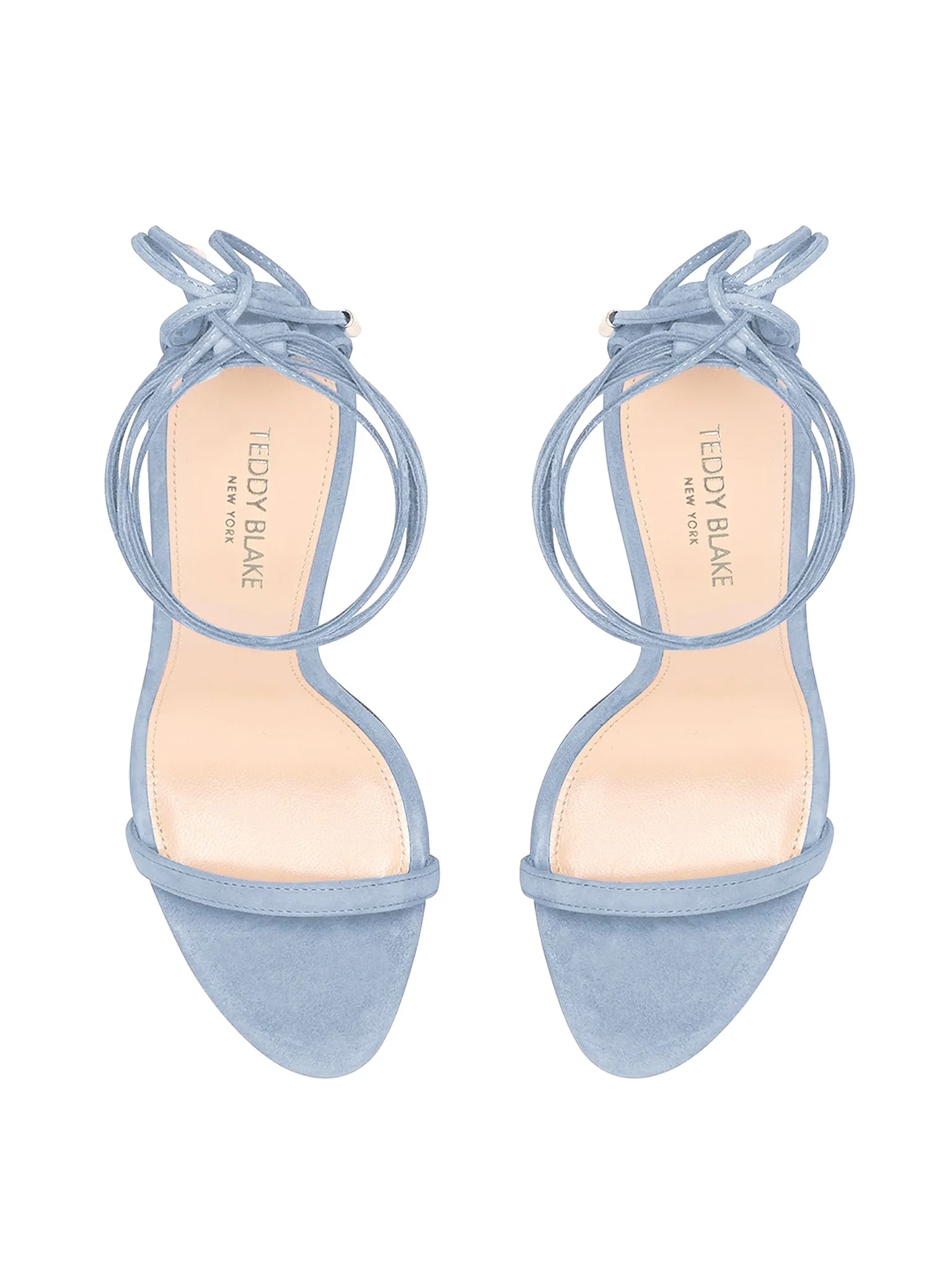 Emma Suede Sandals - Light Blue