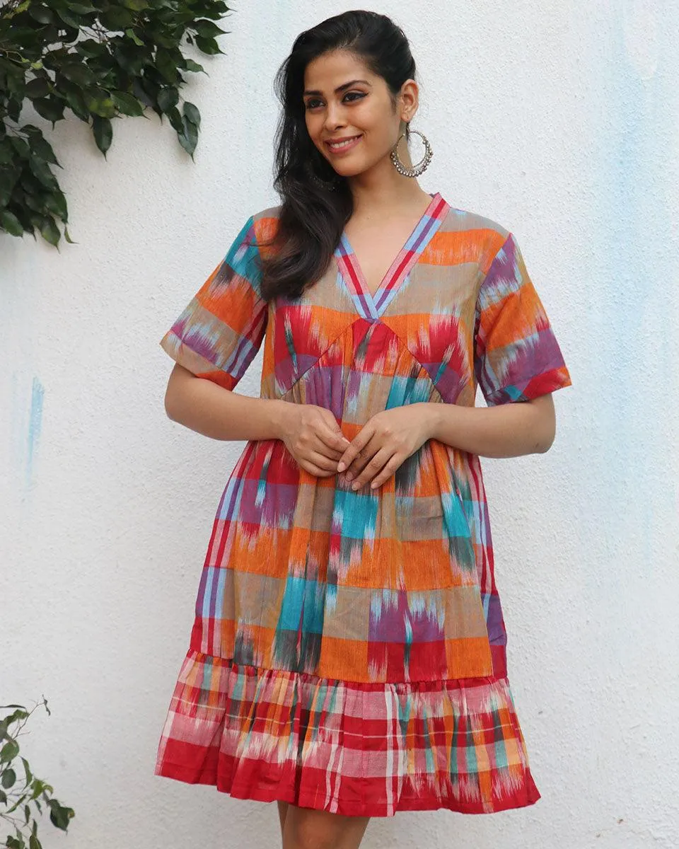 Farheen Gamcha Cotton Dress