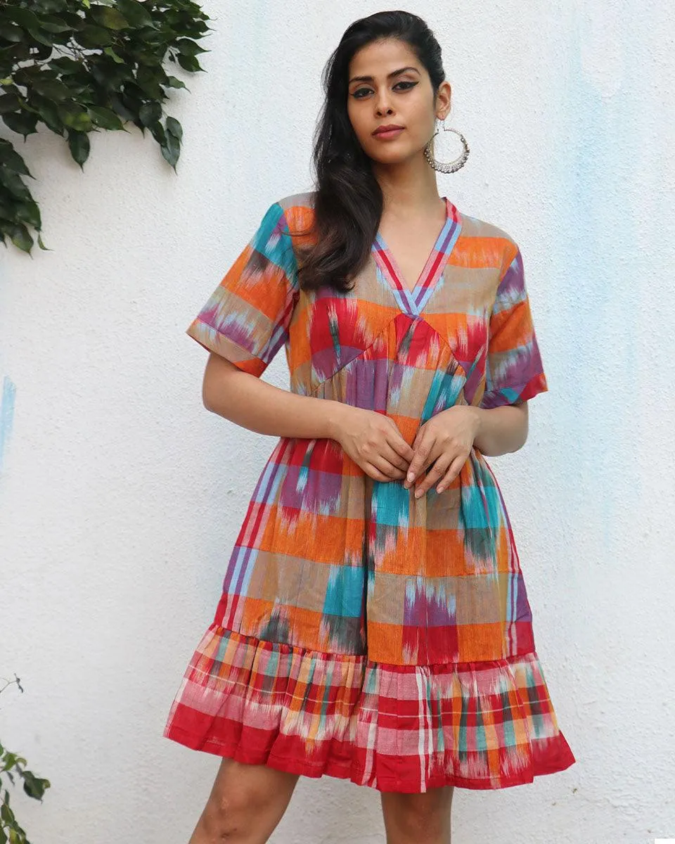 Farheen Gamcha Cotton Dress