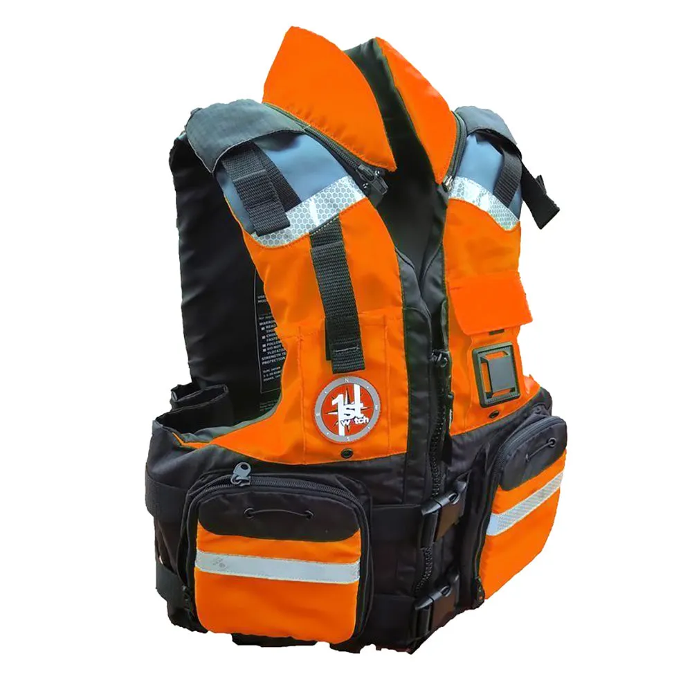 First Watch AV-800 4 Pocket Vest Hi-Vis - Orange/Black - L/XL [AV-800-OB-2XL/3XL]