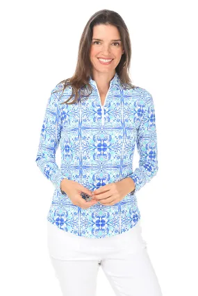 Flower Tile UPF50  Sun Shirt