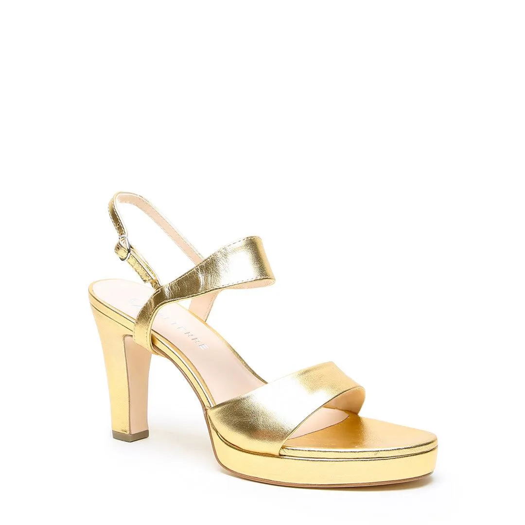 Gold Lo Platform   Elsie Strap