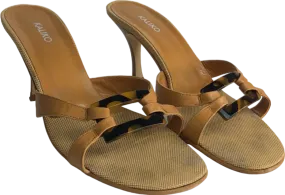 Kaliko Beige Leather Heeled Sandals EU 39