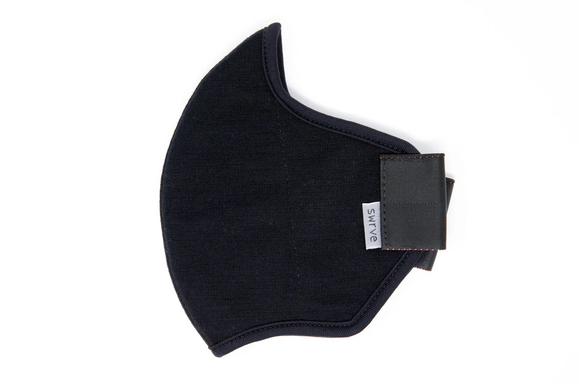 LONG 4 layer black ponti wool MASK