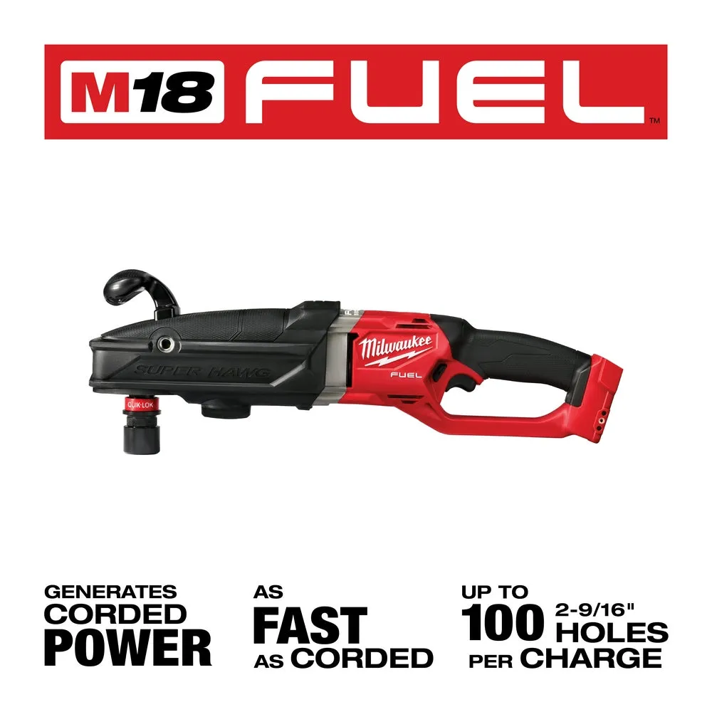 Milwaukee 2811-80 M18 FUEL 18V Super Hawg Right Angle Drill - Bare Tool, Recon