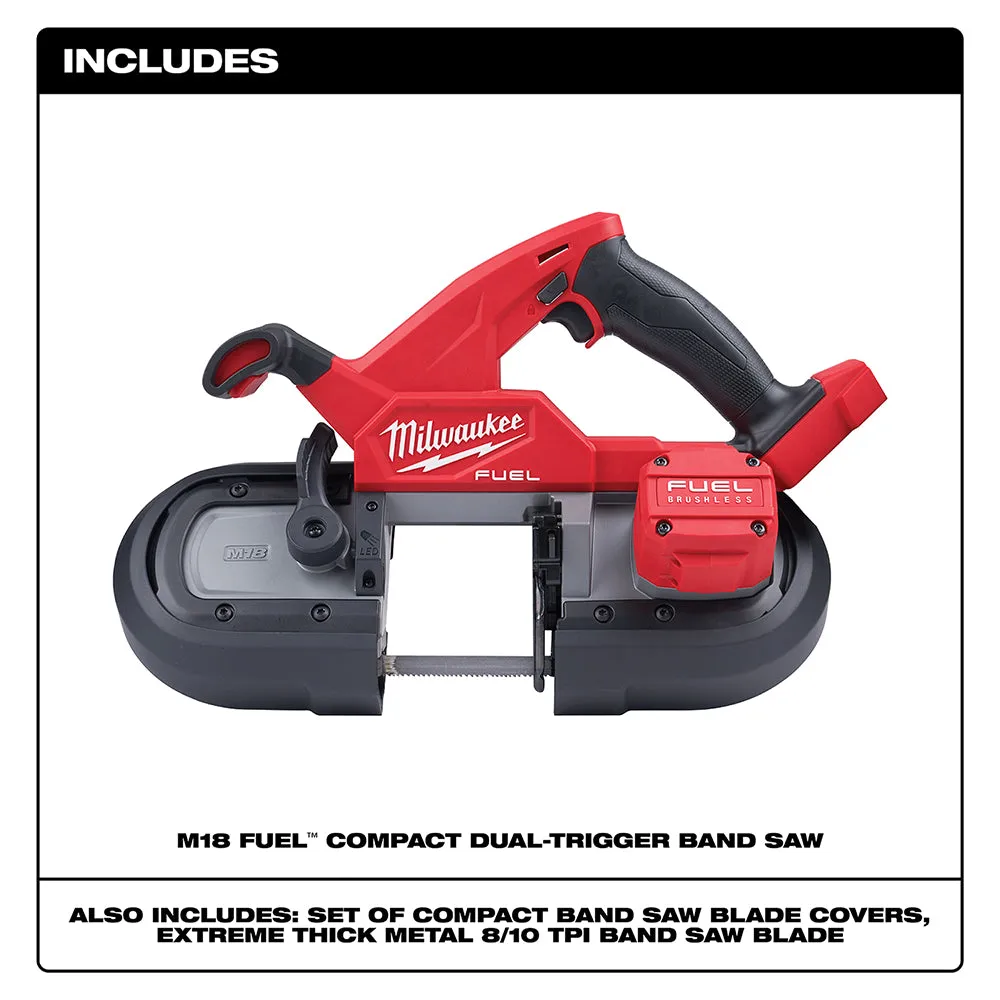 Milwaukee 2829S-20 M18 FUEL 18V Compact Dual-Trigger Band Saw - Bare Tool