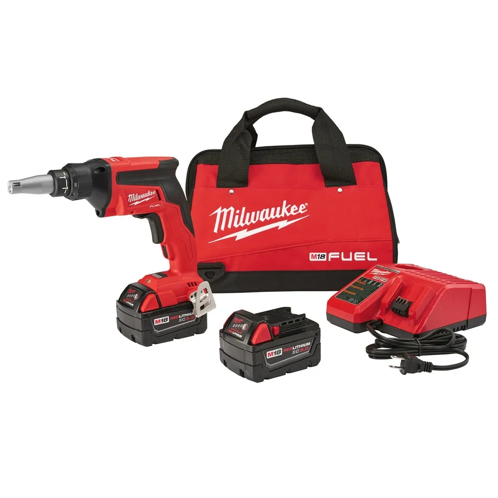 Milwaukee 2866-22 M18 FUEL 18V 5.0Ah Auto Start Drywall Screw Gun Kit