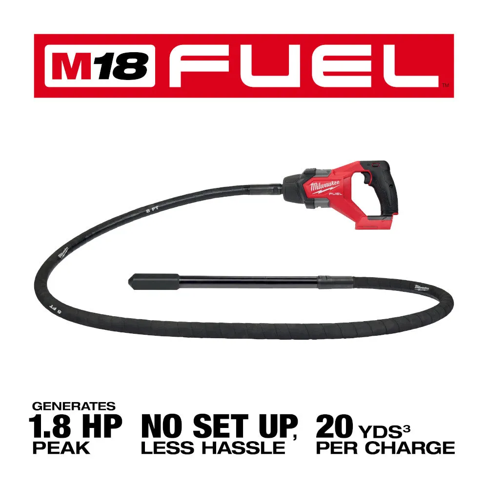 Milwaukee 2911-20 M18 FUEL 18V 8' Concrete Pencil Vibrator - Bare Tool