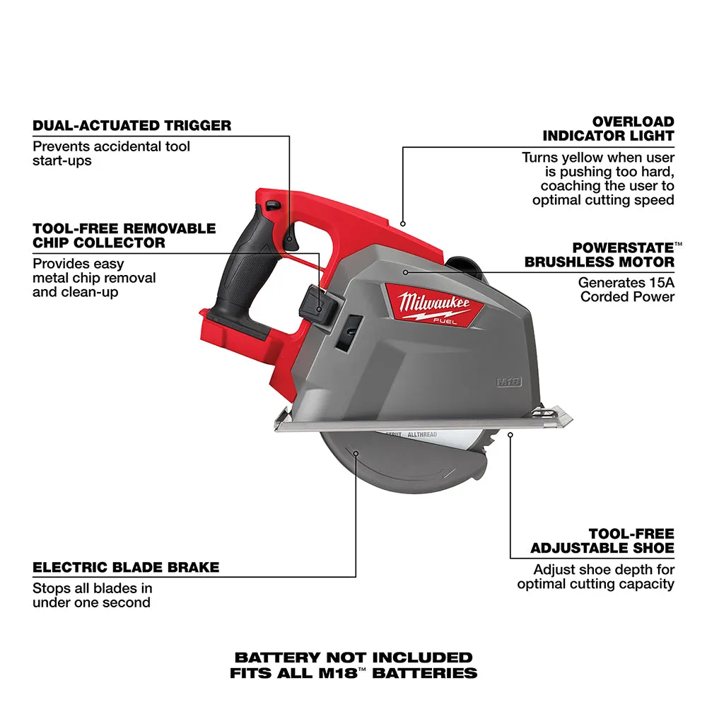 Milwaukee 2982-20 M18 FUEL 18V 8" Cordless Metal Cutting Circular Saw -Bare Tool