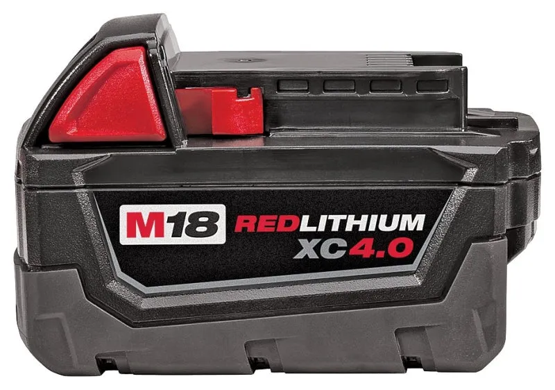 Milwaukee 48-11-1840 Rechargeable Battery Pack, 18 V Battery, 4 Ah :EA: QUANTITY: 1