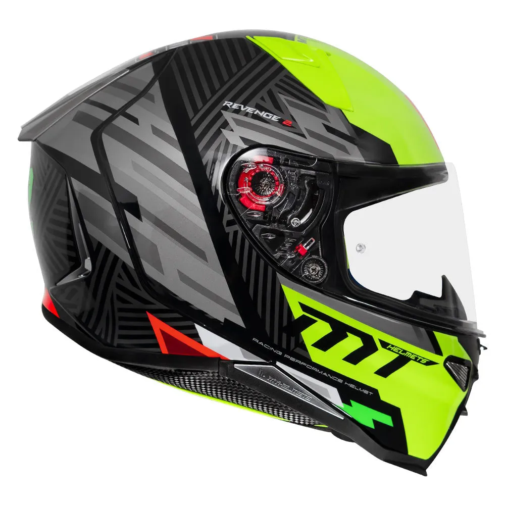 MT Revenge2 Brush Gloss Fluorescent Yellow Helmet