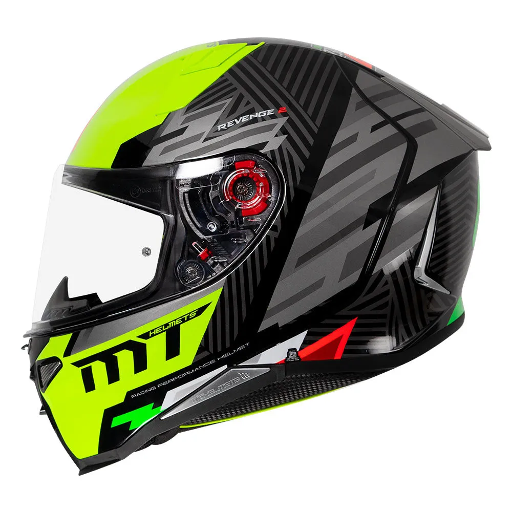 MT Revenge2 Brush Gloss Fluorescent Yellow Helmet