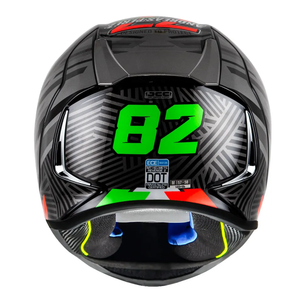 MT Revenge2 Brush Gloss Fluorescent Yellow Helmet