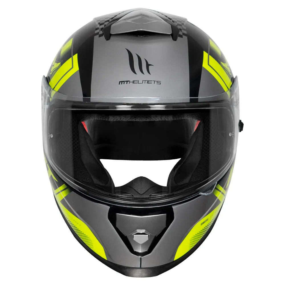 MT Thunder3 Pro Isle of Man Gloss Fluorescent Yellow Helmet