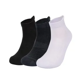 Mush Bamboo Ultra Soft, Anti Odor, Breathable, Anti Blister Ankle Socks for Men & Women for Running, Sports & Gym (Pack of 3) (Black, Dark Grey, White, 3)