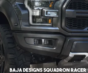 Offroad Alliance - Dual Bezel Fog Light Kit w/ Baja Designs Squadron Racer Edition Lights - 2017-2020 Raptor