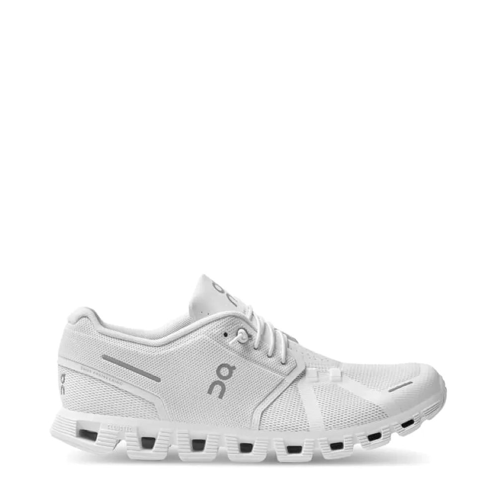 On Women's Cloud 5 Sneaker in All White