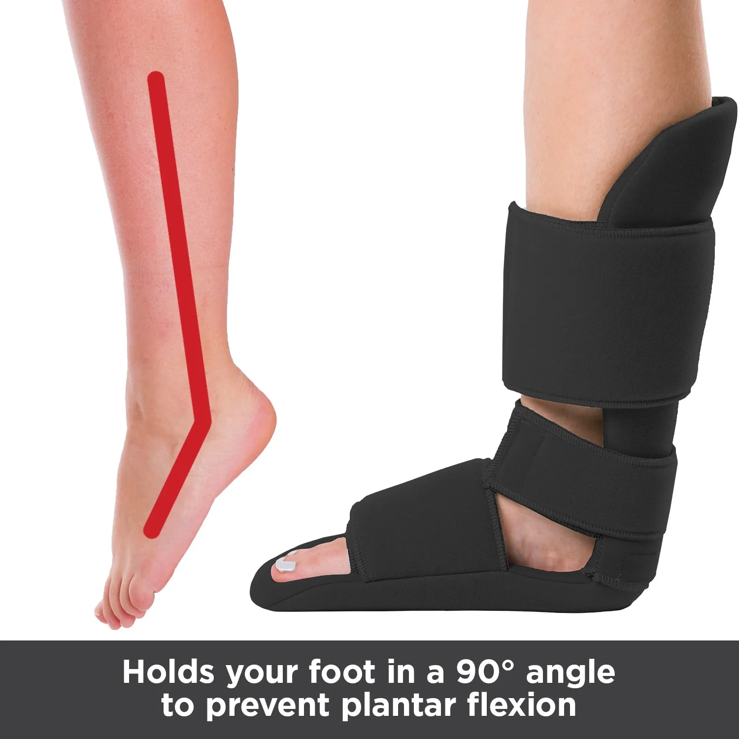 Padded 90 Degree Soft Nighttime Boot Splint