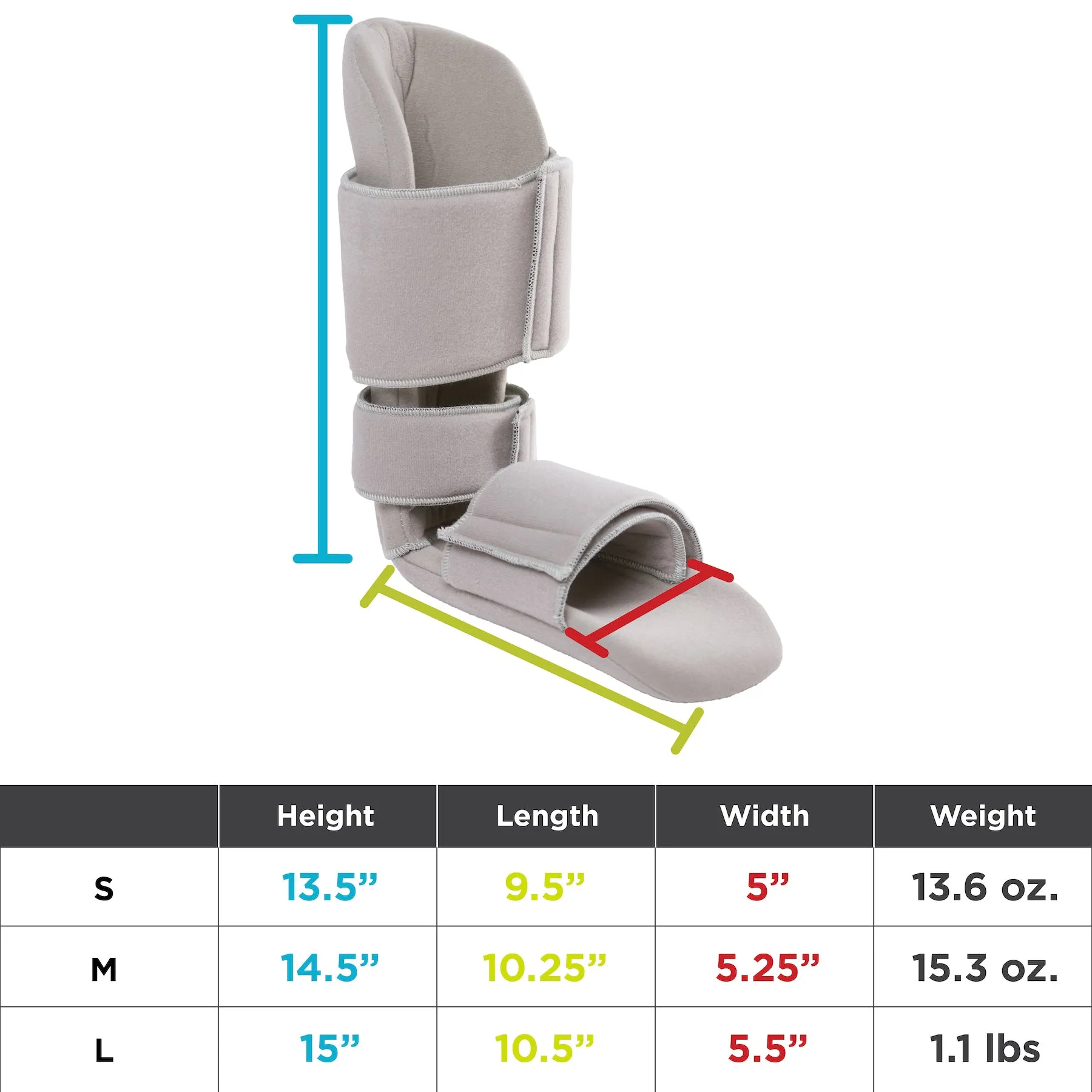 Padded 90 Degree Soft Nighttime Boot Splint