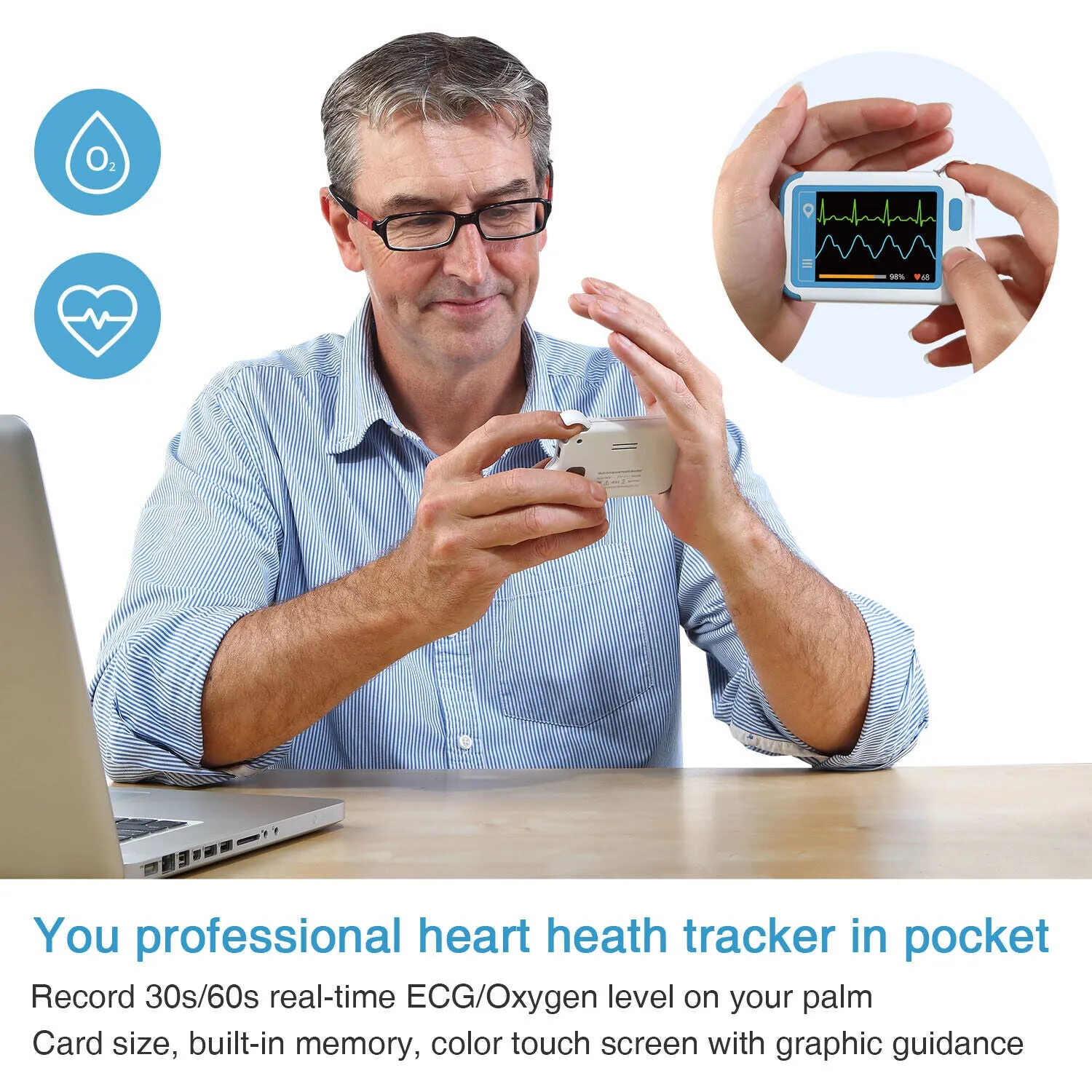 Pulsebit Mate Plus Home ECG Monitor