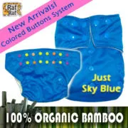 Raf Raf Bamboo Cloth Diaper - Single Pack (Many Colours Available)