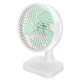 Rechargeable Small Mini Portable Table Fan with Twistable Head & 3 Gear & 2400mAh Battery for Home, Kitchen, Office Desk