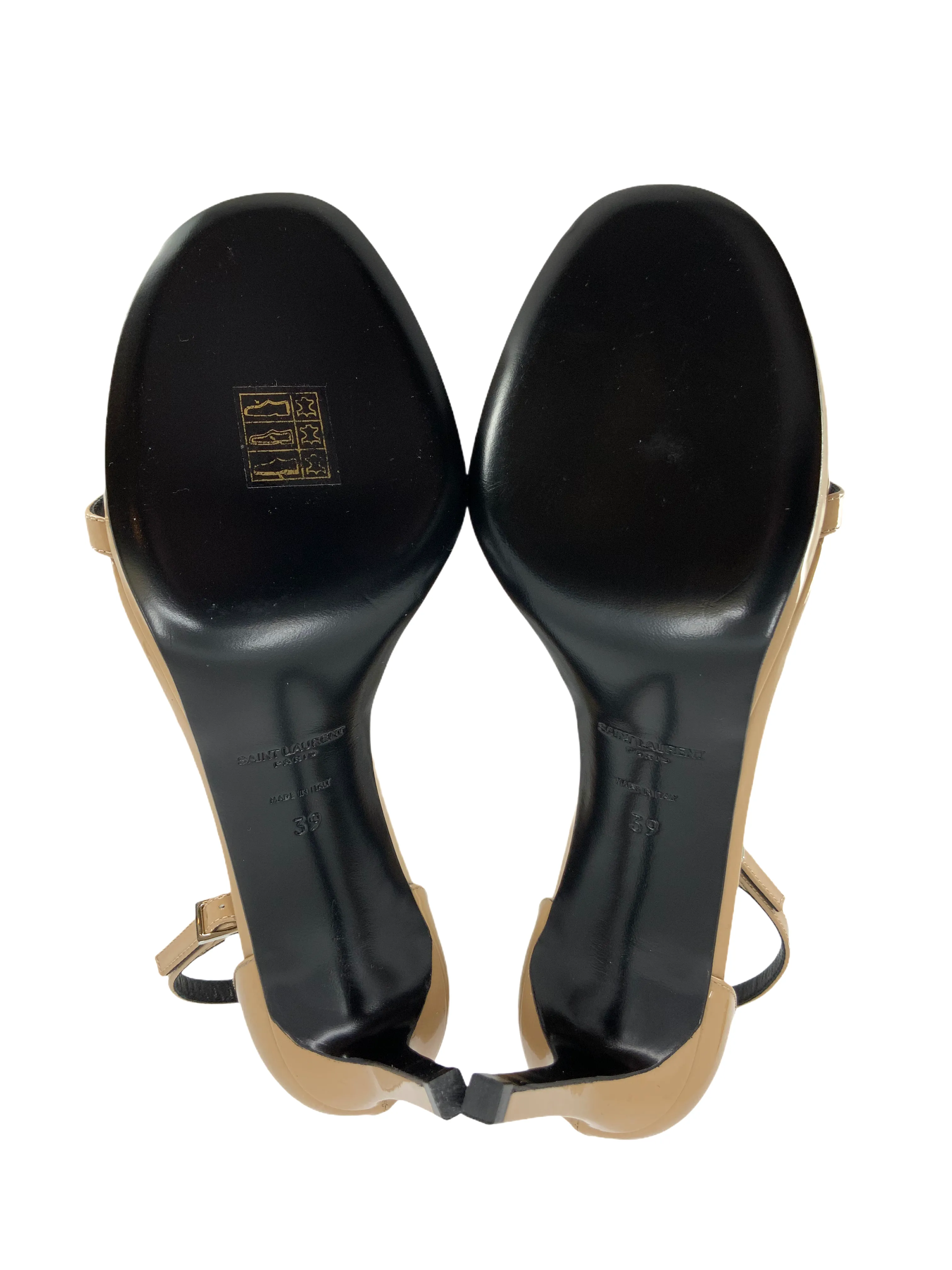 Saint Laurent Amber Patent Leather Sandals Size 9