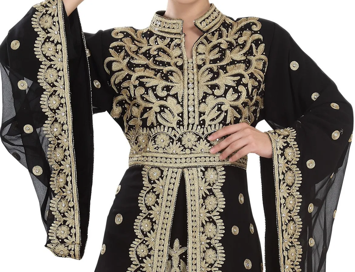 Traditional Kaftan Designer Khaleeji Thobe Dress