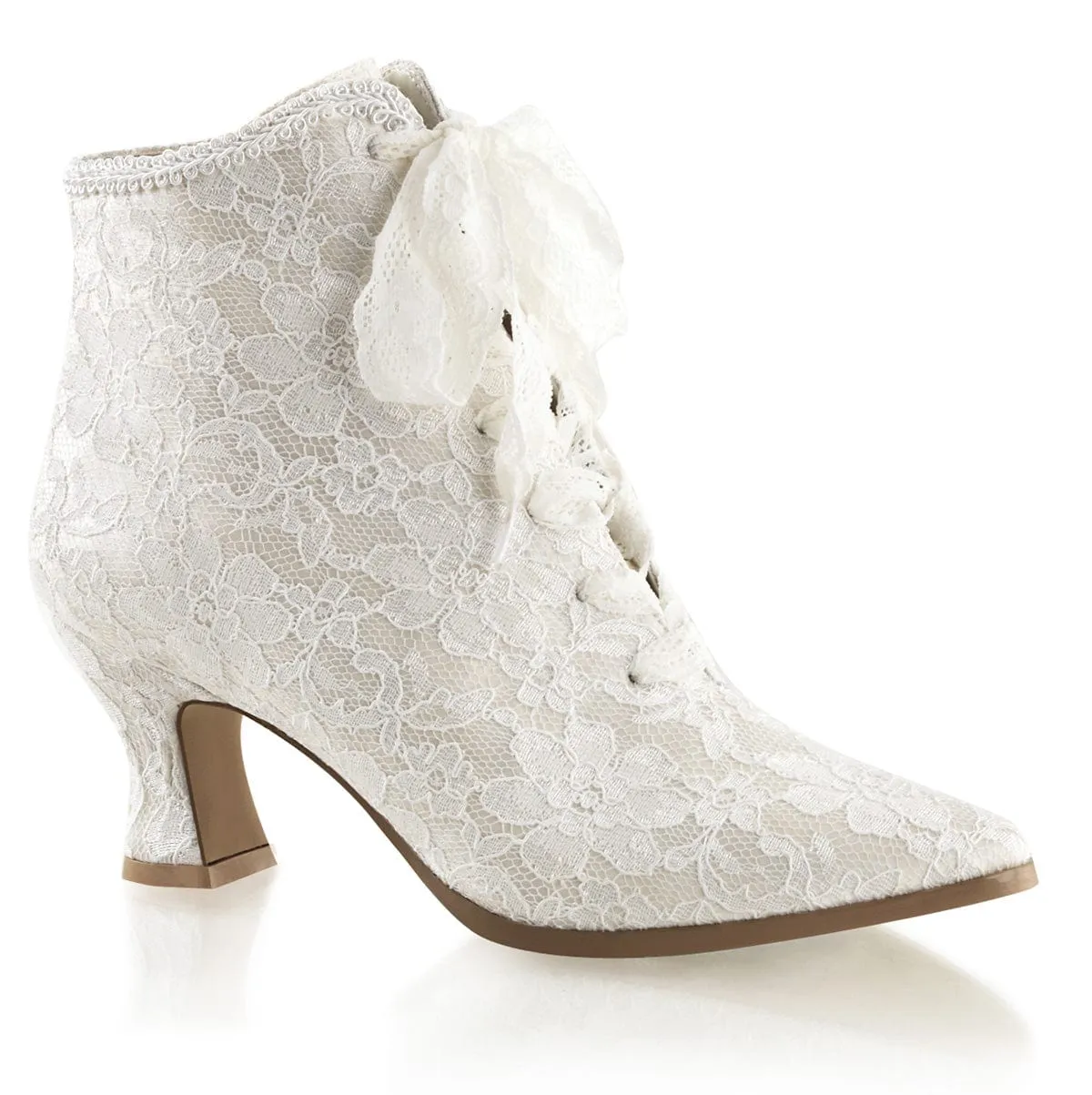 VICTORIAN-30 Ivory Satin-Lace