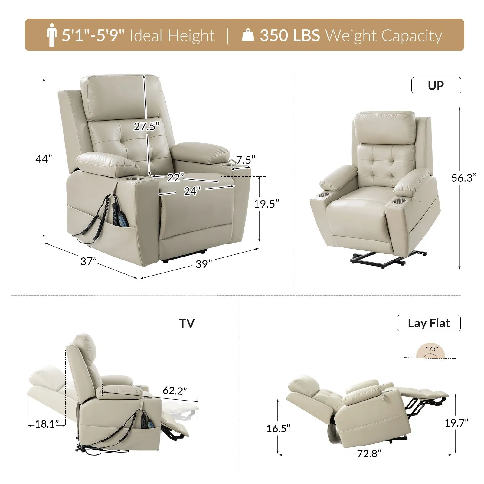 Walter Power Electric Lift Elderly Recliner