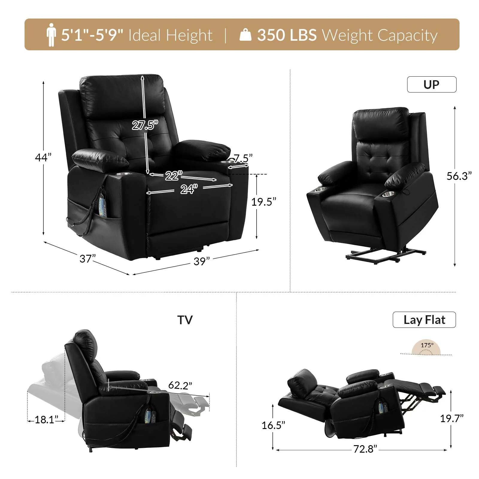 Walter Power Electric Lift Elderly Recliner