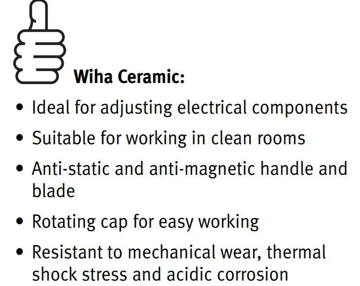 Wiha Ceramic Slotted Screwdriver - 2.6mm x 15mm