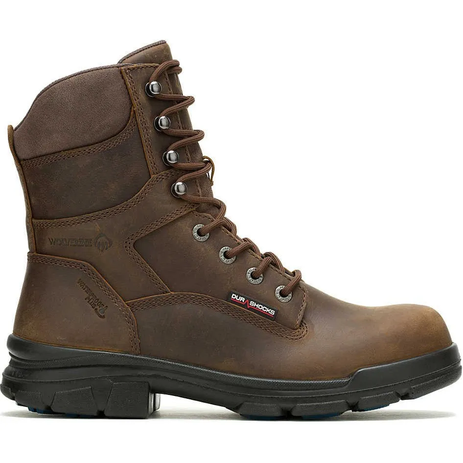 Wolverine Men's Durashocks SR Icon 8" Comp Toe WP Work Boot -Brown- W241103